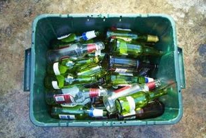 Recycling von Glasscherben