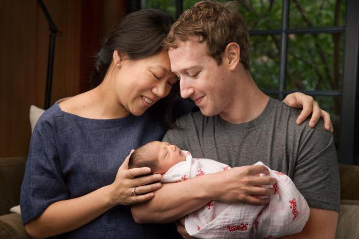 Mark Zuckerberg with his wife and children