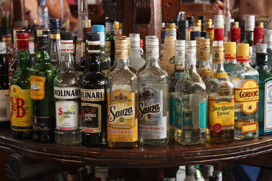 Umsatz von alkoholhaltigen Produkten