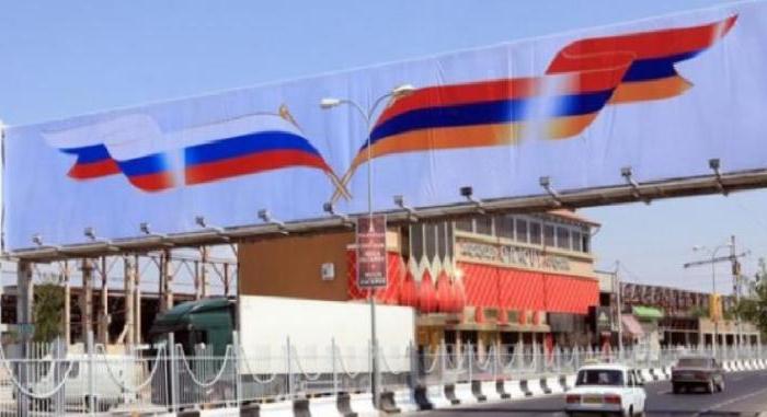 vereenvoudigde export van Rusland naar Armenië